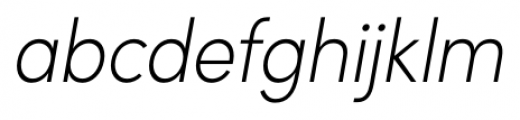 Sofia Pro Condensed Extra Light Italic Font LOWERCASE