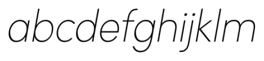 Sofia Pro Condensed Ultra Light Italic Font LOWERCASE