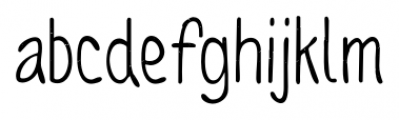 Sofia Rough Script Regular Font LOWERCASE