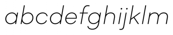 Soin Sans Neue Extra Light Italic Font LOWERCASE
