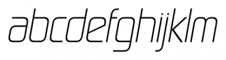 Sol Pro Condensed Light Italic Font LOWERCASE
