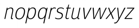 Solitas Condensed Thin Italic Font LOWERCASE