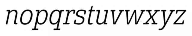 Solitas Slab Condensed Light Italic Font LOWERCASE