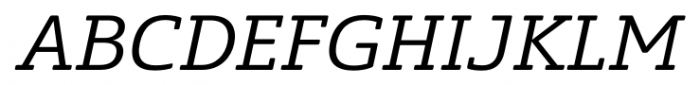 Solitas Slab Extended Book Italic Font UPPERCASE