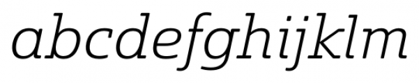 Solitas Slab Extended Light Italic Font LOWERCASE