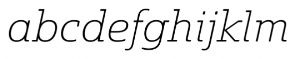 Solitas Slab Extended Thin Italic Font LOWERCASE