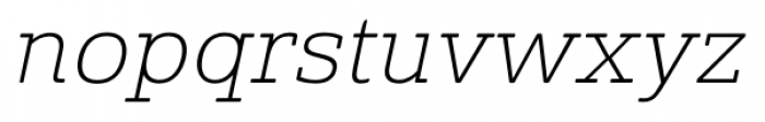 Solitas Slab Extended Thin Italic Font LOWERCASE