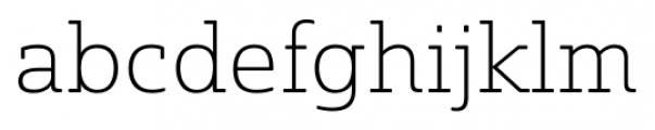 Solitas Slab Extended Thin Font LOWERCASE