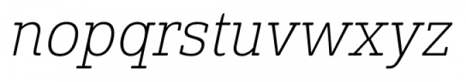 Solitas Slab Thin Italic Font LOWERCASE