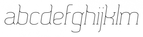 SomaSlab Light Slanted Font LOWERCASE