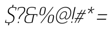 Sommet Serif Light Italic Font OTHER CHARS