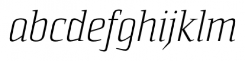 Sommet Serif Light Italic Font LOWERCASE