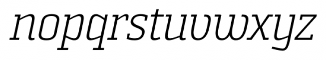 Sommet Slab Light Italic Font LOWERCASE