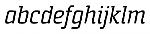 Sommet Slab Rounded Regular Italic Font LOWERCASE