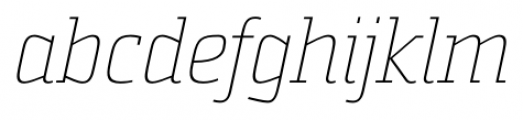 Sommet Slab Thin Italic Font LOWERCASE