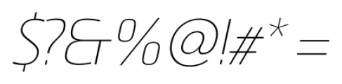 Sommet Thin Italic Font OTHER CHARS
