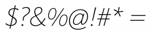 Sonus Thin Italic Font OTHER CHARS