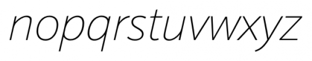 Sonus Thin Italic Font LOWERCASE