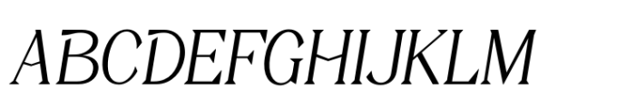 Sobria Light Italic Font UPPERCASE