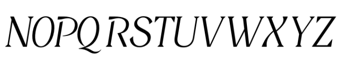 Sobria Light Italic Font UPPERCASE