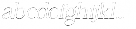 Sockard Beautiful Outline Italic Font LOWERCASE