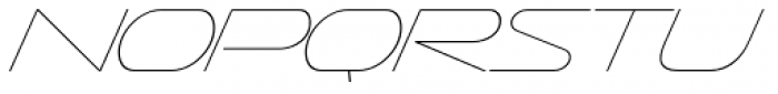 Sofachrome UltraLight Italic Font UPPERCASE