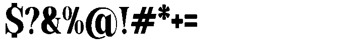Soffline Black Ultra Condensed Font OTHER CHARS