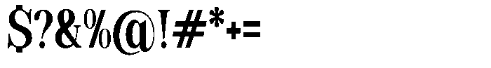 Soffline Bold Ultra Condensed Font OTHER CHARS