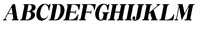 Soffline Condensed Black Italic Font UPPERCASE