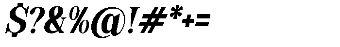 Soffline Condensed Extra Bold Italic Font OTHER CHARS