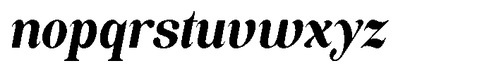 Soffline Condensed Extra Bold Italic Font LOWERCASE