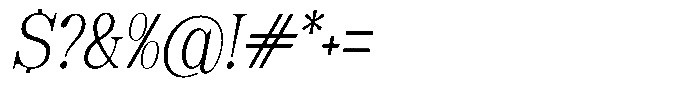 Soffline Condensed Extra Light Italic Font OTHER CHARS