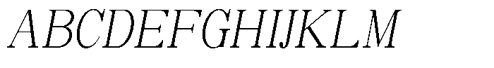 Soffline Condensed Extra Light Italic Font UPPERCASE