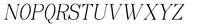 Soffline Condensed Extra Light Italic Font UPPERCASE