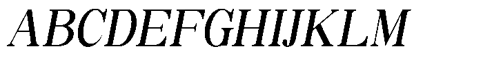 Soffline Condensed Medium Italic Font UPPERCASE