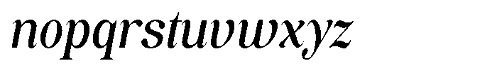 Soffline Condensed Medium Italic Font LOWERCASE