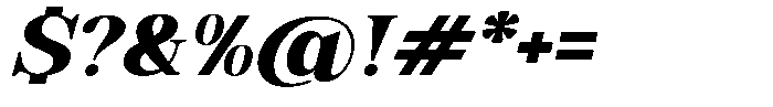 Soffline Expanded Black Italic Font OTHER CHARS