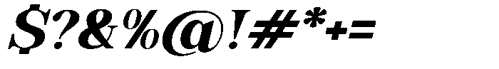 Soffline Expanded Extra Bold Italic Font OTHER CHARS