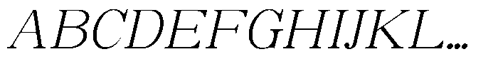 Soffline Expanded Extra Light Italic Font UPPERCASE
