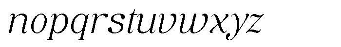 Soffline Expanded Extra Light Italic Font LOWERCASE
