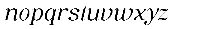 Soffline Expanded Light Italic Font LOWERCASE