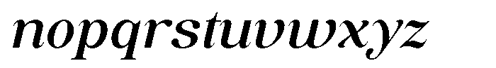 Soffline Expanded Medium Italic Font LOWERCASE