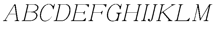 Soffline Expanded Thin Italic Font UPPERCASE