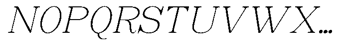 Soffline Expanded Thin Italic Font UPPERCASE
