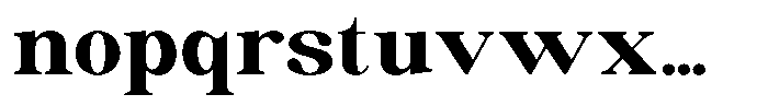 Soffline Extra Bold Expanded Font LOWERCASE