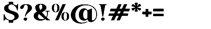 Soffline Extra Bold Extra Expanded Font OTHER CHARS