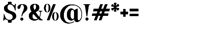 Soffline Extra Bold Semi Condensed Font OTHER CHARS