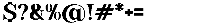 Soffline Extra Bold Semi Expanded Font OTHER CHARS