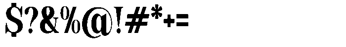 Soffline Extra Bold Ultra Condensed Font OTHER CHARS