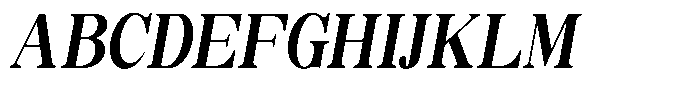 Soffline Extra Condensed Bold Italic Font UPPERCASE